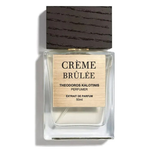 Creme Brûlée by Theodoros Kalotinis perfume bottle featuring a luxurious gourmand fragrance with notes of cinnamon, buttery pastry, and vanilla, Luxury gift set featuring Creme Brûlée by Theodoros Kalotinis, a decadent gourmand perfume with cinnamon, past